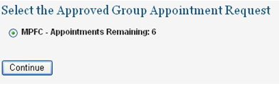 MPFC - Appointments Remaining: 6